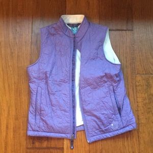 Purple and white women's vest